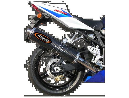 Marving SUPERLINE Oval Silencer - Carbon Fibre - E-Marked